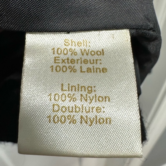 Carson Black Wool Swing Jacket with Decorative Buttons Appliquéd Fabric - Size M - Picture 13 of 16